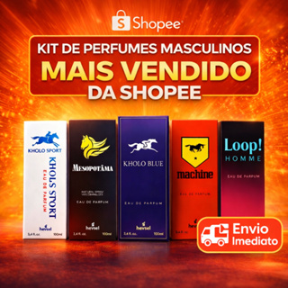Kit 05 unidades de perfumes masculino | contendo 100ml cada | inpirados nas mais desejadas fragrancias em Oferta na Shopee