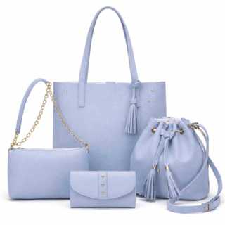 kit Bolsa Feminina Sacola Grande 4 peças em Oferta na Shopee
