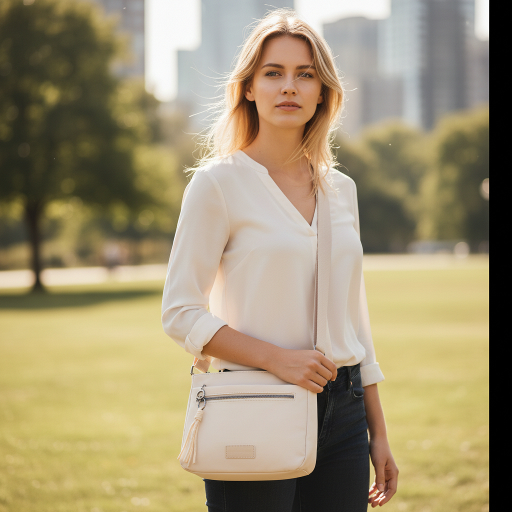 Pochetes Transversal Nylon Leve Casual Multi Bolsos Impermeável Layton VivianMinimalista Nylon