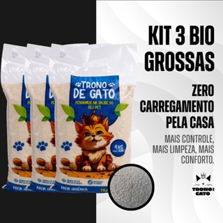 Kit 3 Areias Biodegradável Bio Grossa em Oferta na Shopee