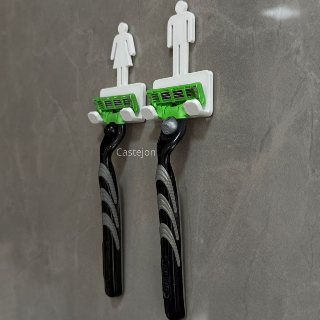 Detalhes do Suporte de Parede Para Lamina de Barbear Dele e Dela Kit Feminino e Masculino