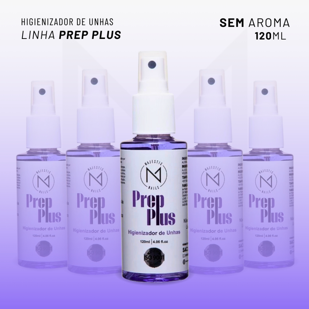 PREP PLUS Higienizador de unhas (Antimicrobiano Hipoalergênico) Majestic Nails