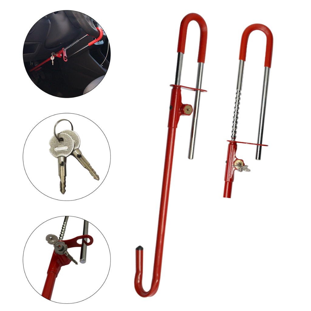 Trava Anti Furto Segurança Com Algema Volante Pedal Veículo Trava Carneiro Antifurto Volante Pedal em Oferta na Shopee