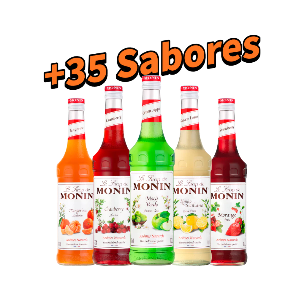 Xarope Monin 700ML - TODOS os Sabores - Para Drinks, Soda, Cafés - Envio Imediato