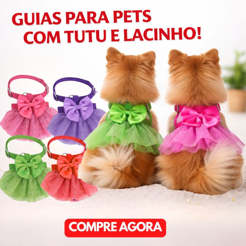 Coleira Guia Peitoral Pet Vestido Rosa Ajustável Fêmea Gato Cachorro Com Lacinho em Oferta na Shopee