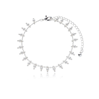 Pulseira bolinhas a prata 925 em Oferta na Shopee