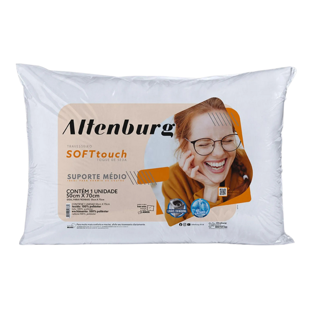 Travesseiro Soft Touch Suporte Médio Altenburg