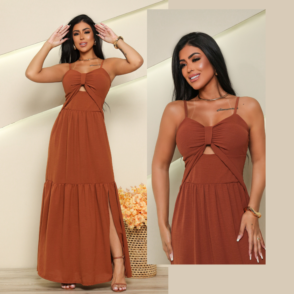 Vestido Longo De Festa Feminino Elegante Super Promoção em Oferta na Shopee