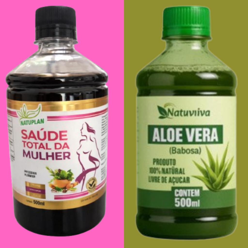 Saúde Total da Mulher Natuplan + Babosa Aloe Vera Plus, Útero corrimento, Menstruarão, Odor Vaginal