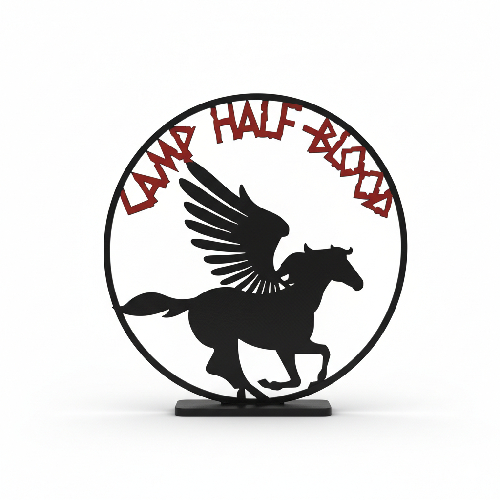Totem Percy Jackson Acampamento Meio-Sangue Decoração Geek Livro Presente Criativo Estante MDF Nerd