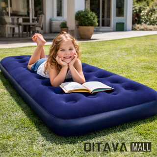 Cama Colchão Ar Inflável Bomba Elétrica Solteiro 190cm Azul em Oferta na Shopee