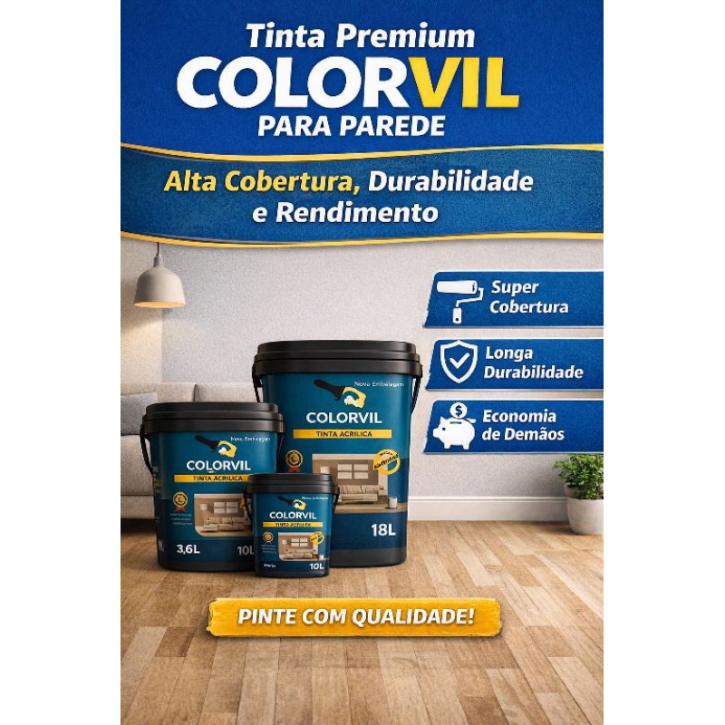 Tinta de parede Premium interna acrílica 18 Litros envio rápido anti-mofo, sem cheiro, pronta para uso ,secagem rápida