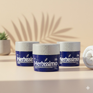 Kit 3 unid - Desodorante Creme Antitranspirante Herbíssimo Bioprotect Cedro 55G em Oferta na Shopee
