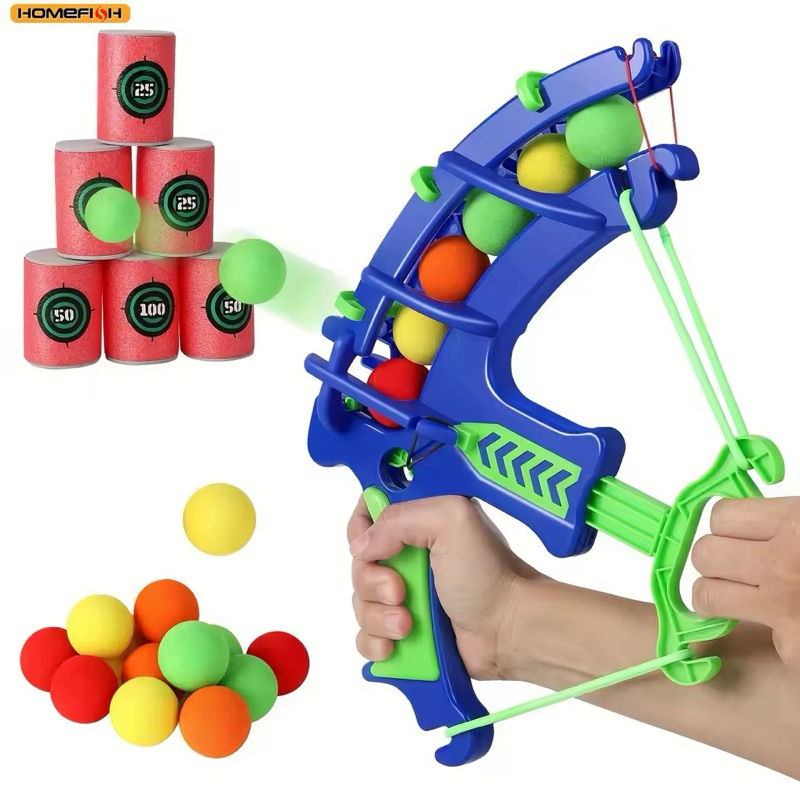 Lançador de Bolinhas Infantil com Alvo – Brinquedo Educativo de Mira com Bolas Coloridas