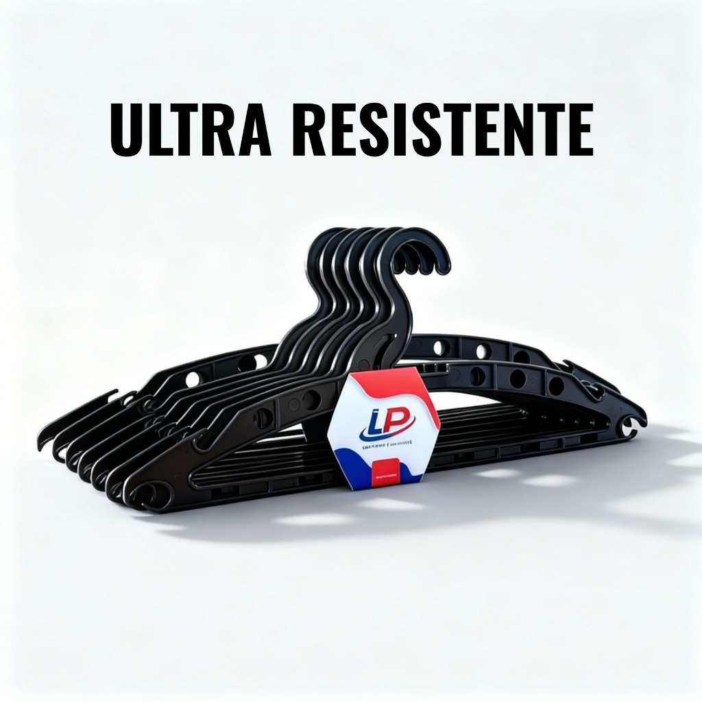 KIT Cabide Plastico Premium Ultra Resistente