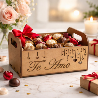 10 Caixote MDF Cru 15x10x7 Te Amo Cesta Caixinha Organizadora Brindes Presente Multiuso Feminino Madeira em Oferta na Shopee