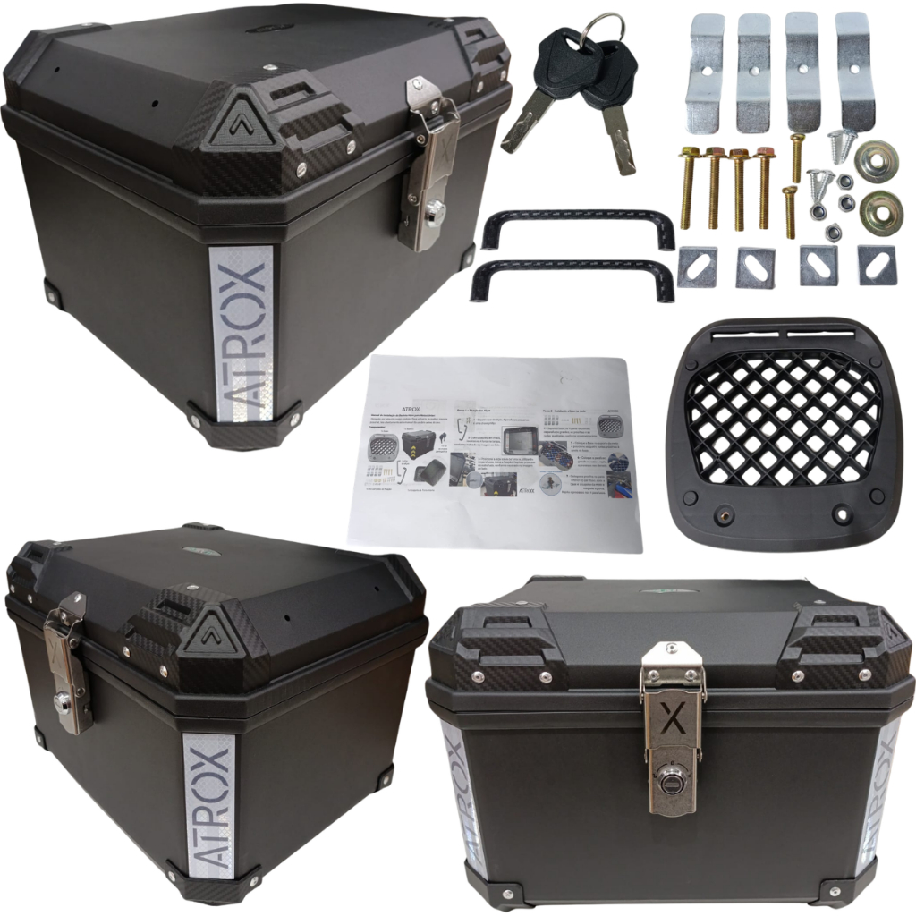 Bau 38 Litros Universal Motos Anti Furto Lander 250 Xre 300 Titan 150 160 Adv 150 Pcx 150 Fazer Ybr