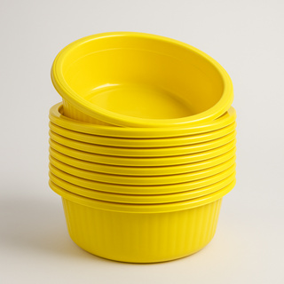 Kit 05 Bacias ( Vasilhas )  Plásticas Redondas - 2,5 Litro em Oferta na Shopee