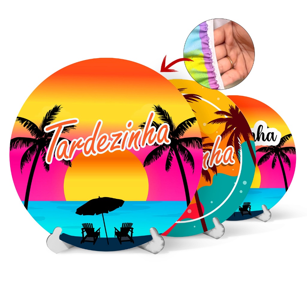 Capa Painel Redondo Mesa Tardezinha Sublimado Elástico 50Cm em Oferta na Shopee