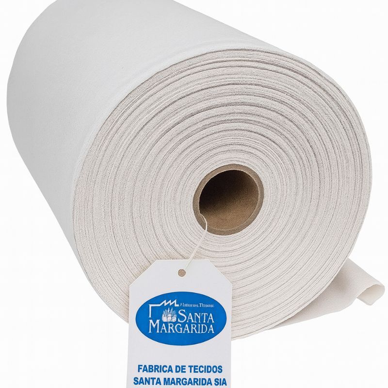 1 Metro Tecido Sacaria Alvejado - Pé de Galinha Larg 69cm - Branco - Santa Margarida