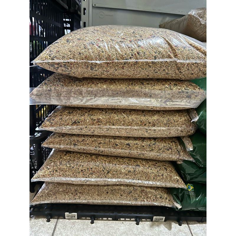 Mistura para Calopsitas, Agapornes e Periquitos 10KG - Alimentação Balanceada e Sem Conservantes