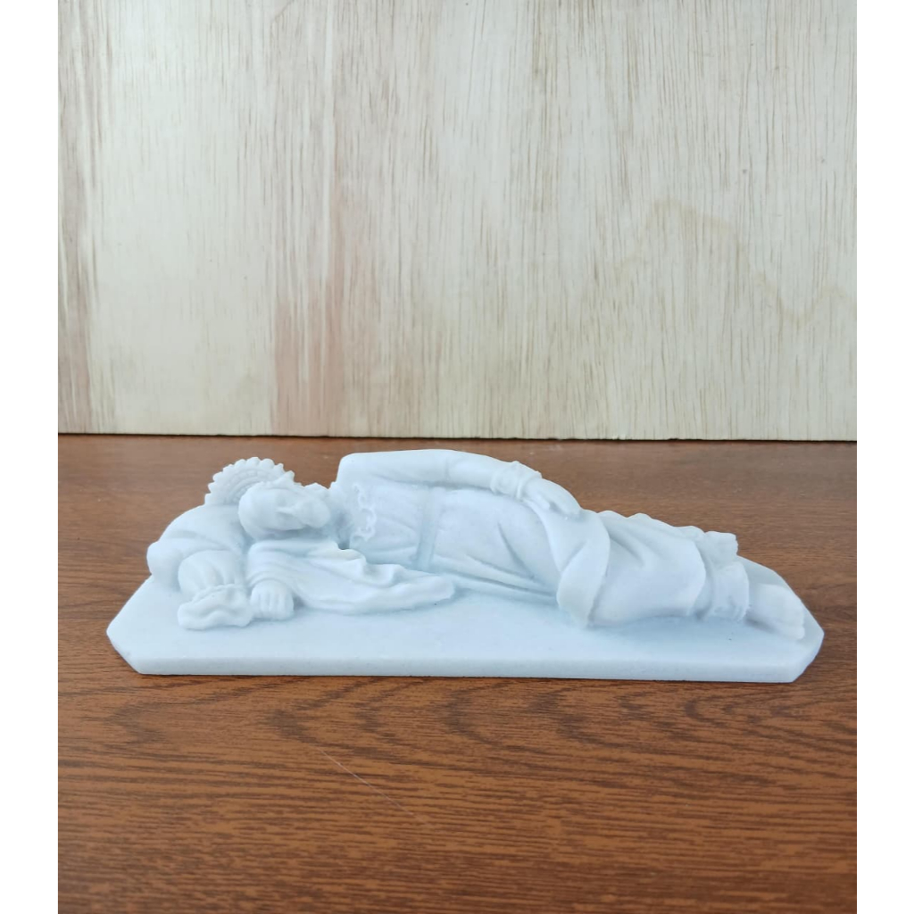 São José Dormindo 20 cm Mármore Imagem Católica Estátua Religiosa Decoração Devoção Presente Alta Qualidade