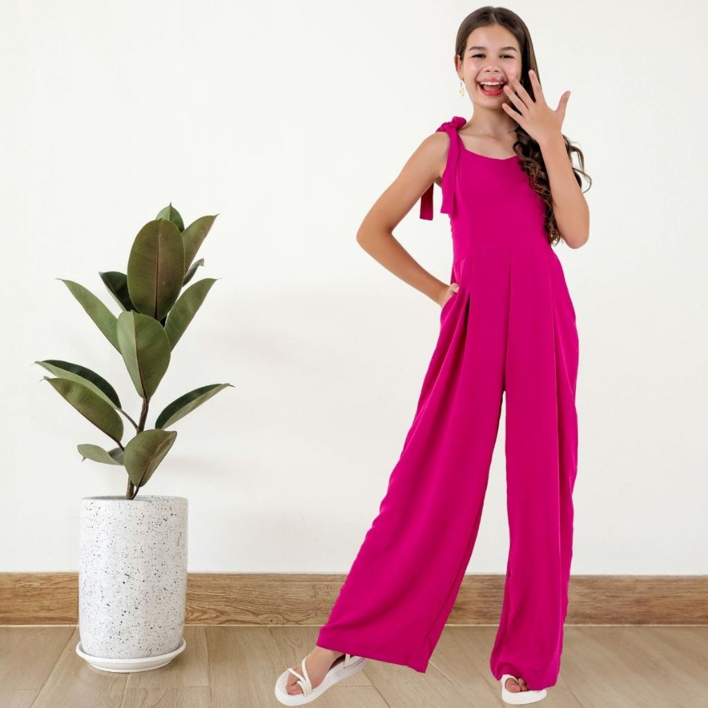 Macacão Infantil Juvenil Jardineira Longo Pantalona