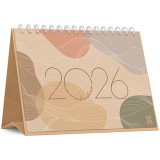 Calendário de mesa 2026 - Natural - Z Paper em Oferta na Shopee