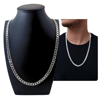 Cordão de Prata 925 Grumet 70cm Italiano Elo Escamado Polido 7mm Masculino Vitalícia Italy em Oferta na Shopee