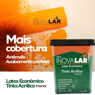 Tinta Acrílica Econômica Inovalar 18LT - Uso Interno, Fosca, Pronta Para Pigmentação, 140m² em Oferta na Shopee