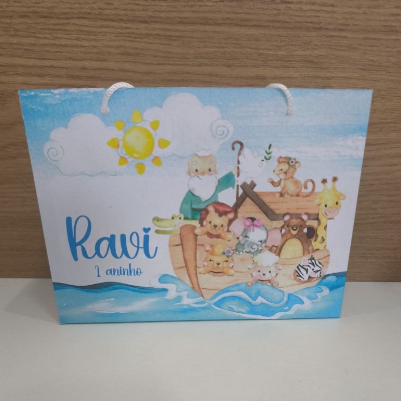 Sacolinha Personalizada Arca de Noé - Pegue e Monte em Oferta na Shopee
