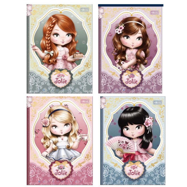 CADERNO BROCHURA COLEGIAL JOLIE 160F OU 80F