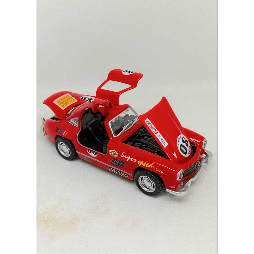 Miniatura Carrinho Metal Escala 1/36 Mercedes 300SL 1954 Abre As Portas