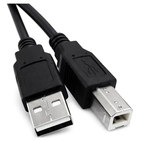 Cabo Usb 2.0 para Impressora Compatível Com Canon Epson Hp Samsung 1,5m Cor Pret