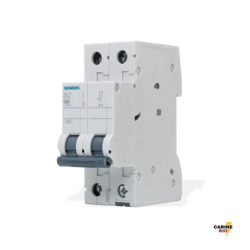 Mini Disjuntor Siemens 5SL Bipolar Curva C – 10A, 16A, 20A, 25A, 32A, 40A, 50A, 63A