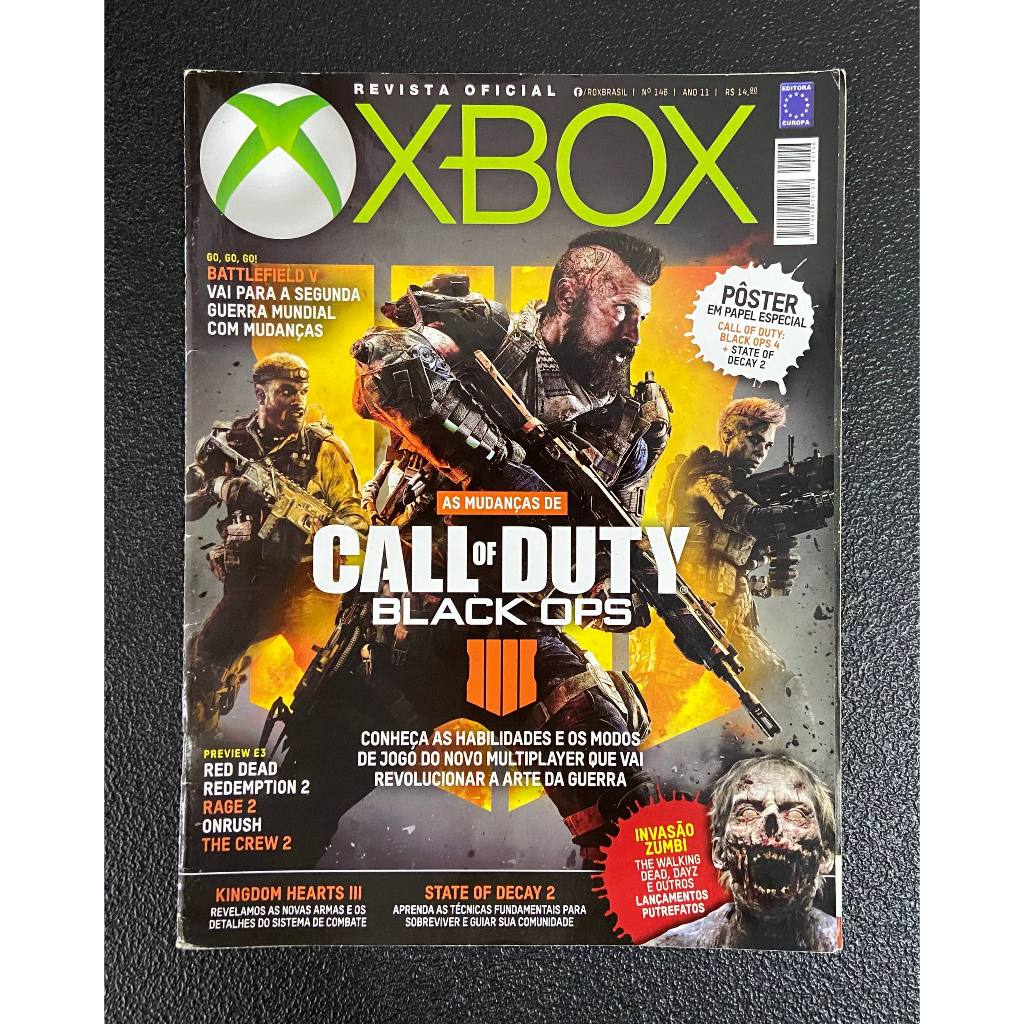 Revista Xbox Nº146 - As mudanças de Call of Duty Black Ops 4 - Pôster COD Black Ops 4 e State of Decay 2