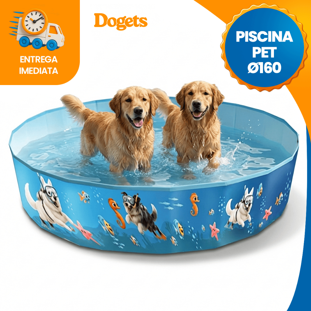 Piscina Para Pets Resistente de Lona Diversos Tamanhos Dobrável Colorida com Desenhos Verão em Oferta na Shopee