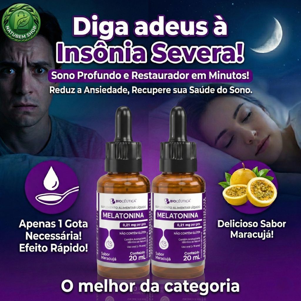 Combo 2 |Melatonina Liquida De Maracujá  - 1 Gota | Gostinho de fruta.