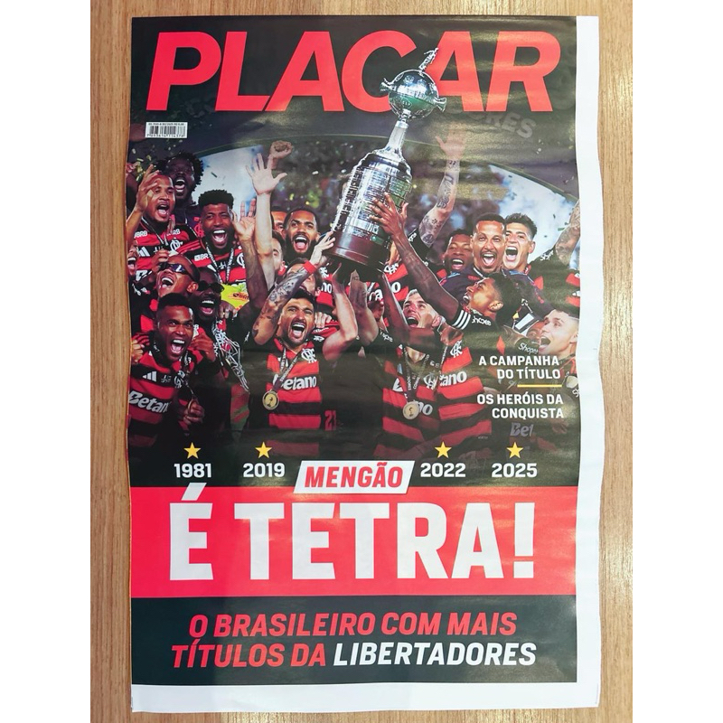 Pôster do Flamengo Campeão da Libertadores da América 2025 ⚫️🔴