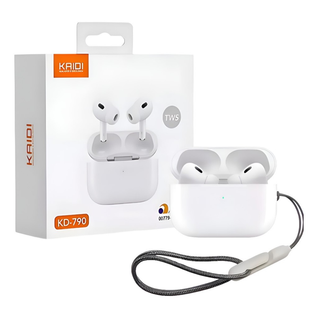 Fone de ouvido Kaidi Kd-790 sem fio bluetooth TWS com cancelamento ativo de ruido