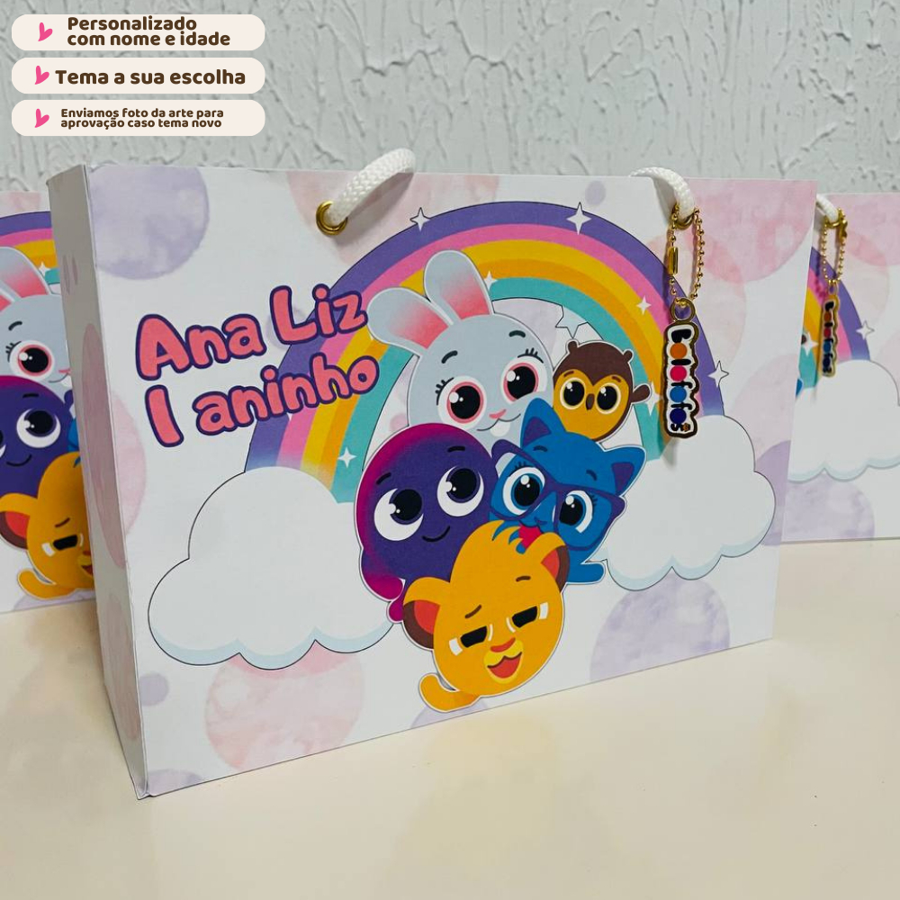 Sacolinha Surpresa Bolofofos Personalizada com Nome e Idade | Lembrancinha Festa Infantil