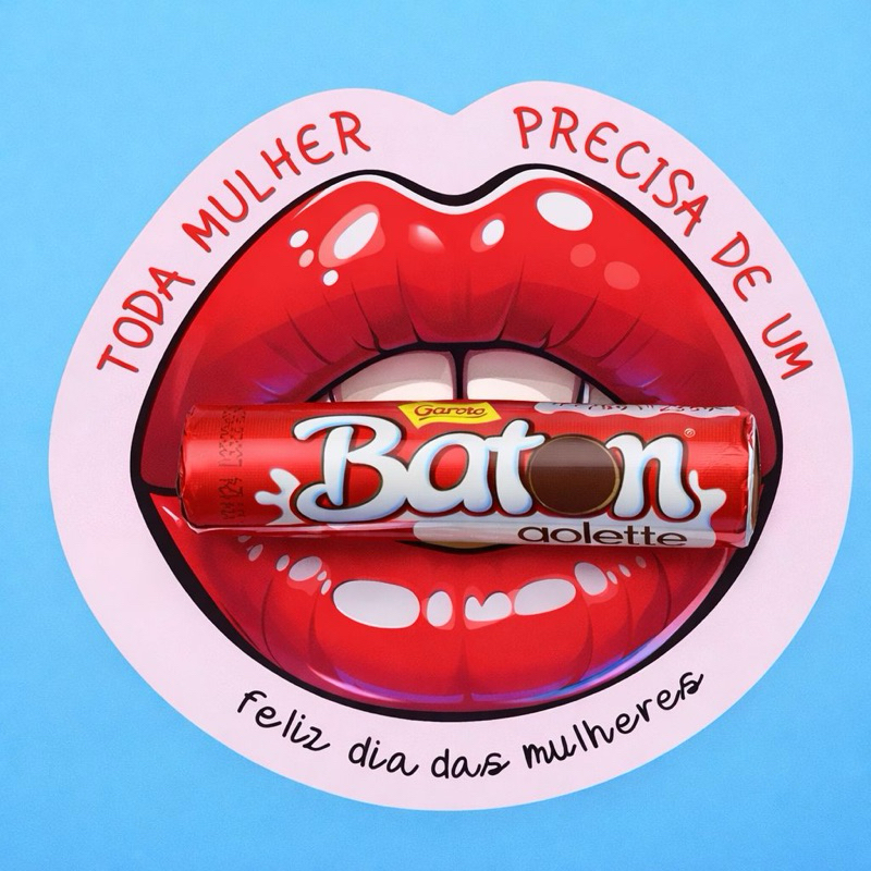 Card Para Chocolate Baton Lembrancinha Dia das Mulheres (Não acompanha chocolate)