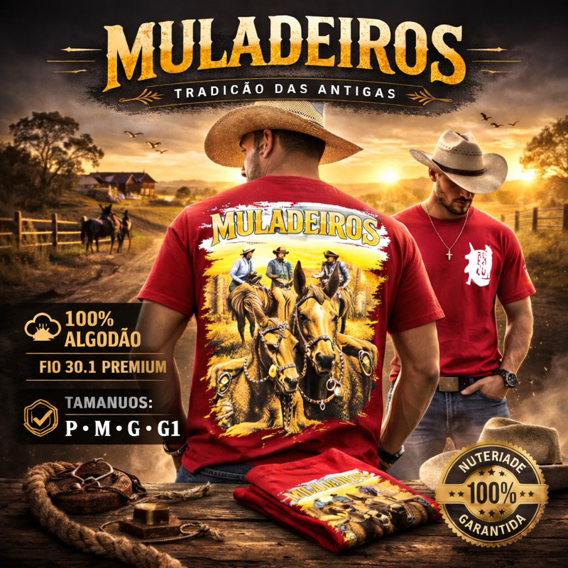 Camiseta Muladeiro Camisa Muladeiro Moda Country Muladeiros Camiseta Masculina em Oferta na Shopee