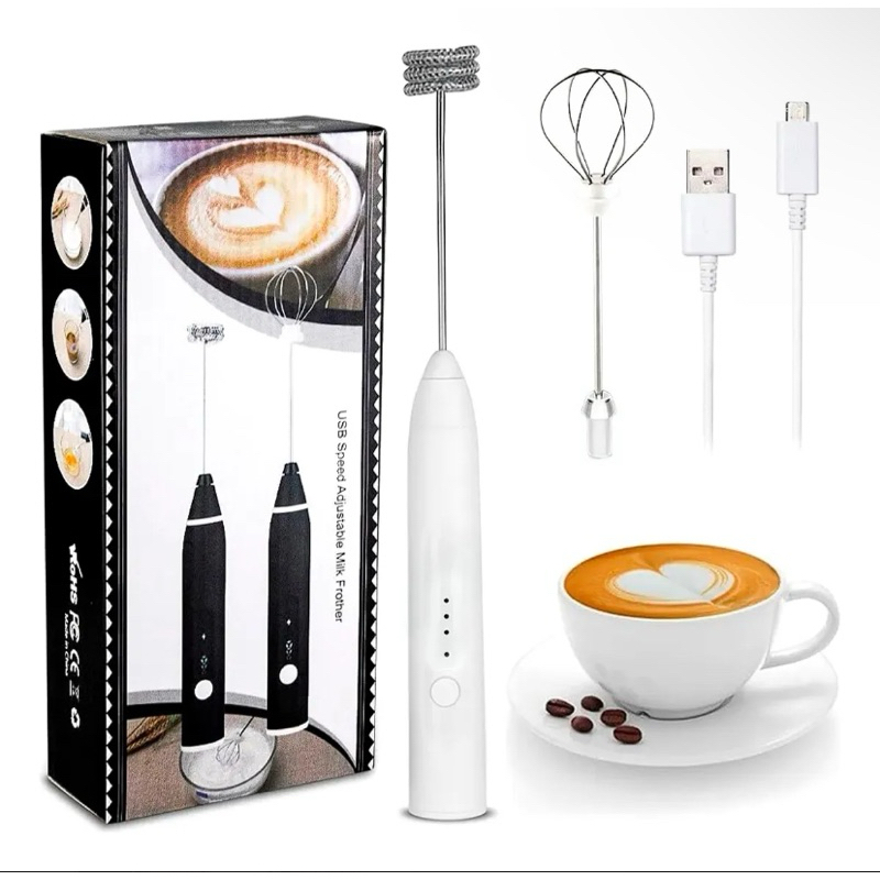 Mini Mixer Elétrico Misturador De Bebidas 2 Em 1 Portátil Mexedor De Ovos Whey Leite Café Shake Capuccino cores variadas