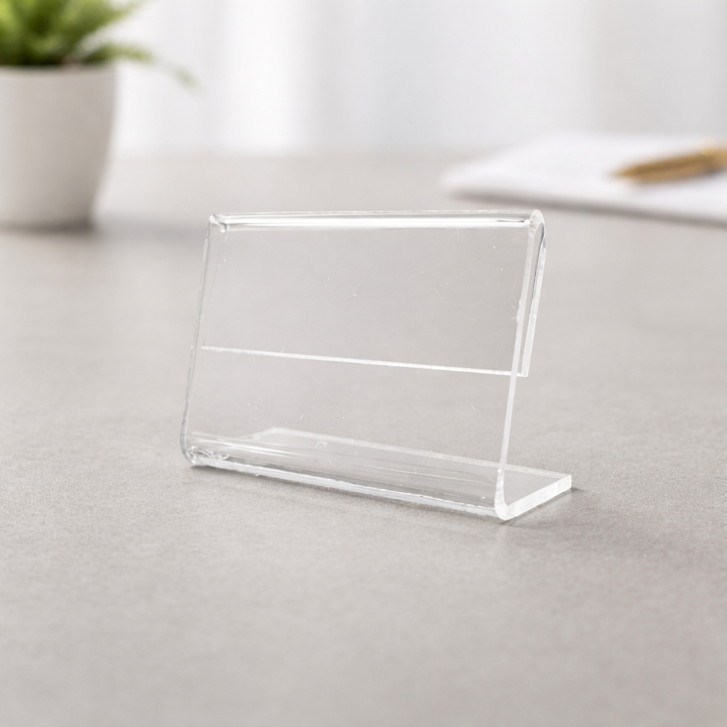 Kit 20 Porta Display Preço Etiqueta Acrílico Cristal 5x3cm Para Vitrine Balcão