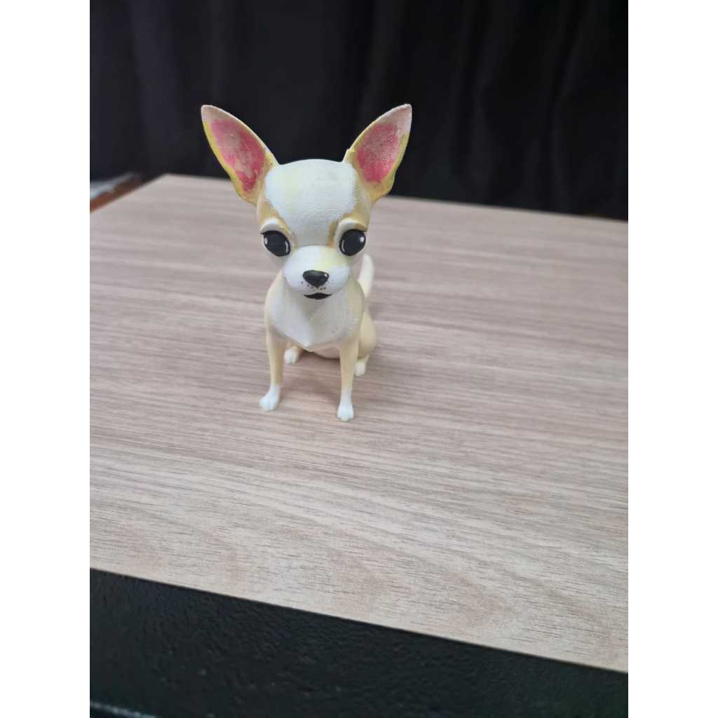 Estatueta Chihuahua Réplica 8cm Branco
