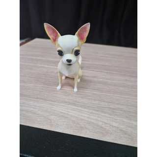 Estatueta Chihuahua Réplica 8cm Branco