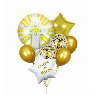 Balões de Batizado, Primeira comunhão, Crisma Personalizado em Oferta na Shopee