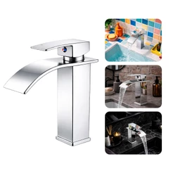 Torneira Misturador Monocomando para Banheiro Lavabo Bica Baixa Luxo Prata Aço Inox 304 Brinovar