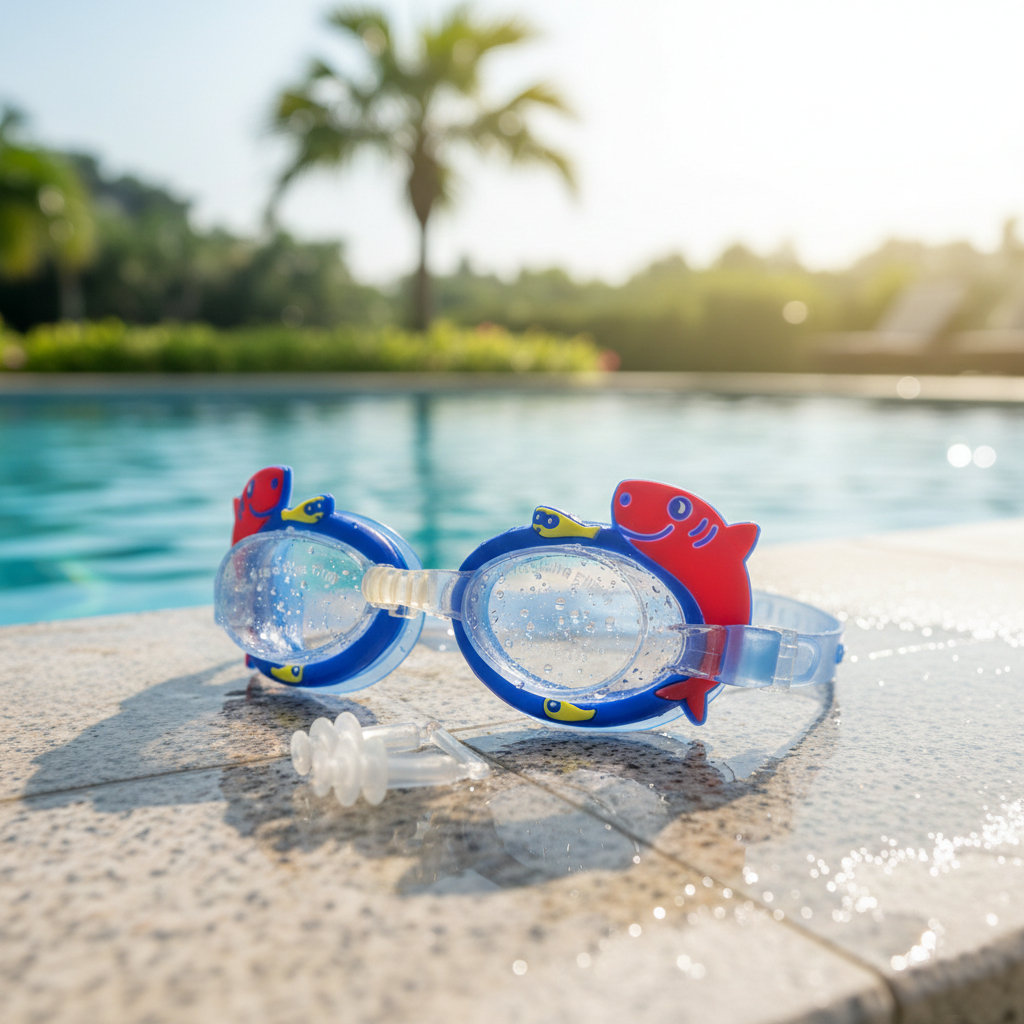 Óculos de Natação Infantil Animal Cartoon 2-5 Anos MeninoMenina Ajustável Antiembaçante PiscinaPraia em Oferta na Shopee